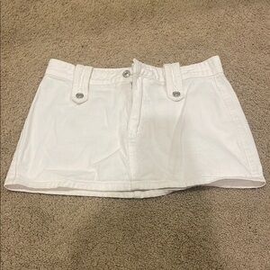 SHEIN White Jean Mini Skirt